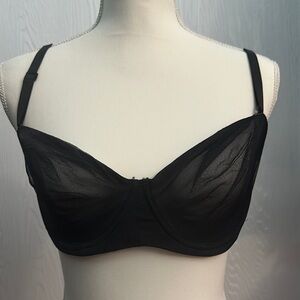 SKIMS Black Sheer Underwire Bra